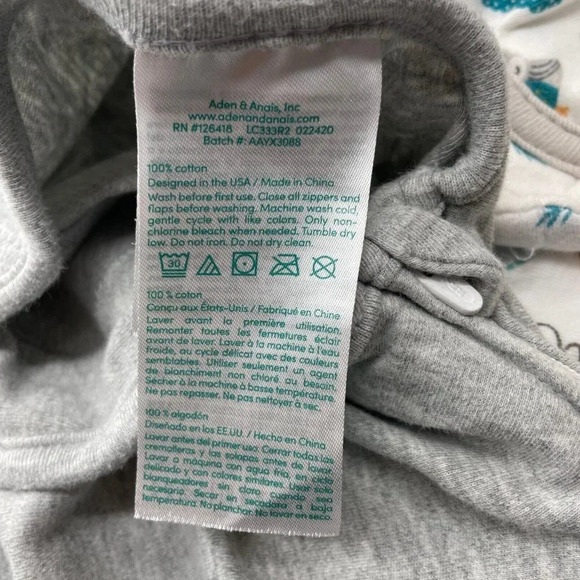 Swaddle Me Aden & Anis Baby Swaddles 0-3 Months Gray White Safe Sleep Bundle - Picture 5 of 6